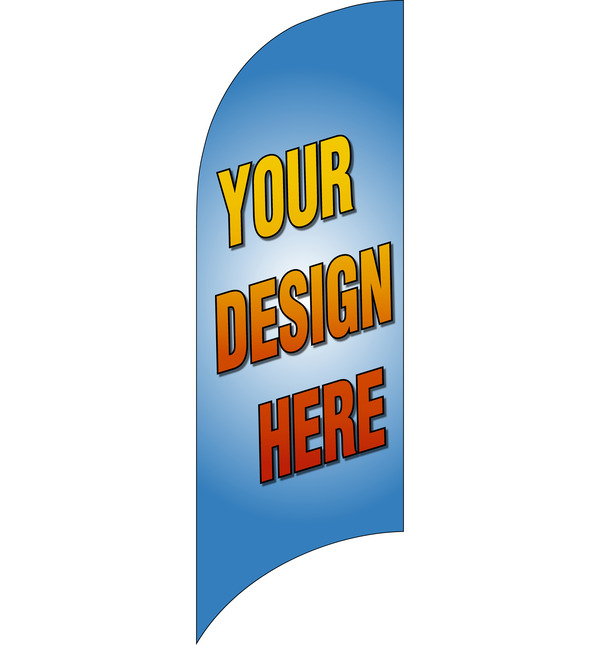 7FT Custom Feather Flag Only, Printed on both sides